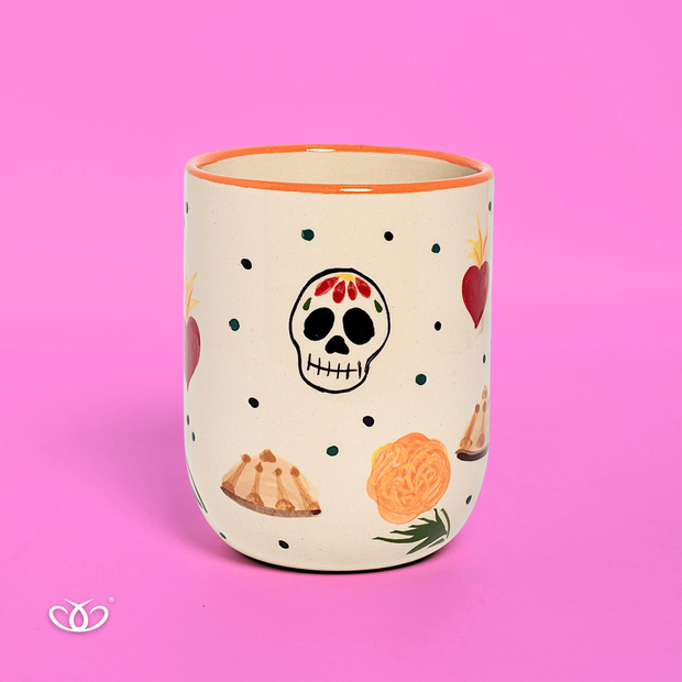 VASO ALTO OFRENDAS NARANJA