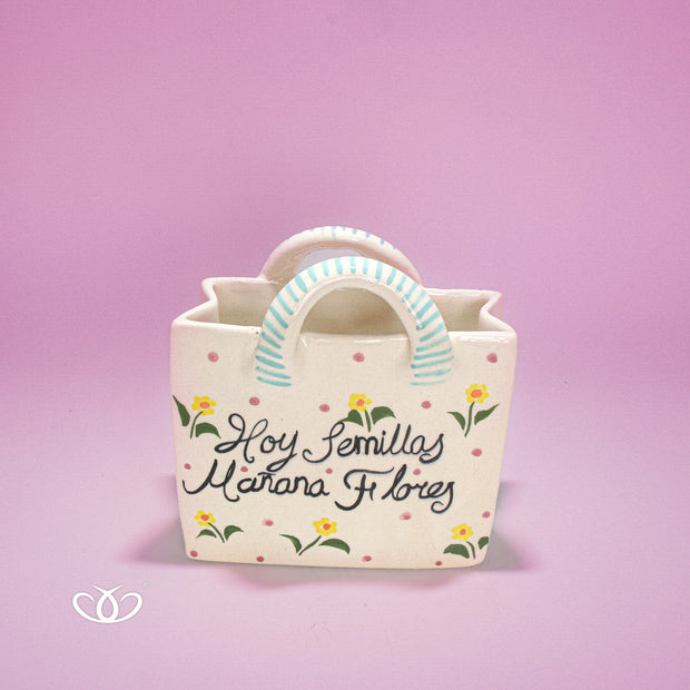 MACETA BOLSA FLORES