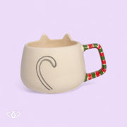 TAZA MINI GATO LENTES NAVIDAD