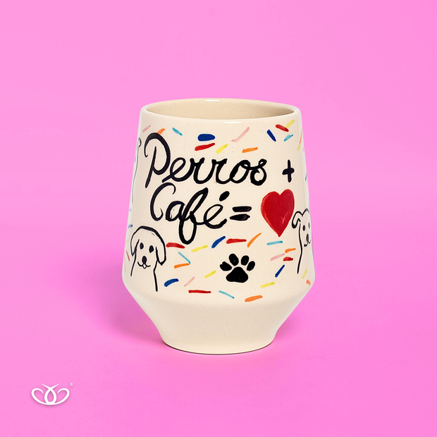 VASO CONICO CH PERRO MAS CAFE