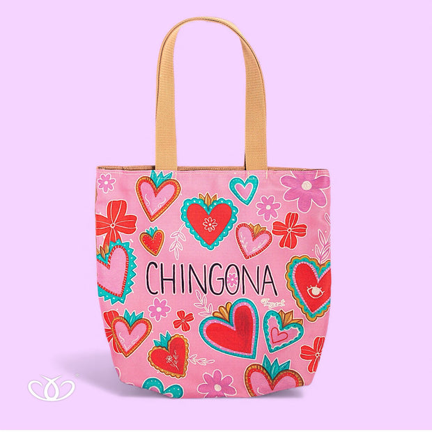 BOLSO TOTEM ILUSTRADO CHINGONA