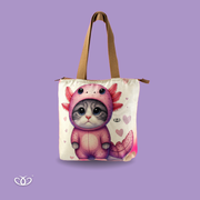 BOLSO TOTEM ILUSTRADO GATO TRAJE AJOLOTE