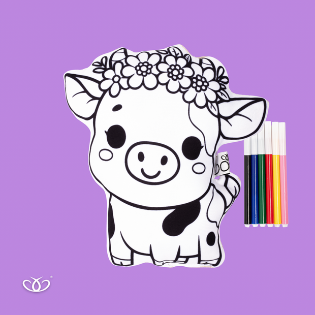 PELUCHE LAVABLE/VACA FLOR