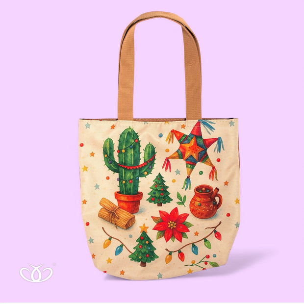 BOLSO ECOLOGICO TOTEM ILUSTRADO NAVIDAD MEXICANA