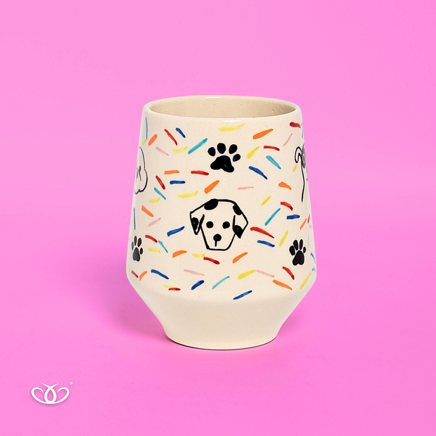 VASO CONICO CH PERRO MAS CAFE