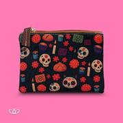 MONEDERO CON PIEL CALAVERAS Y PAN DE MUERTO