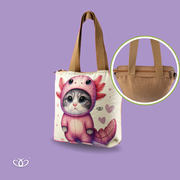 BOLSO TOTEM ILUSTRADO GATO TRAJE AJOLOTE