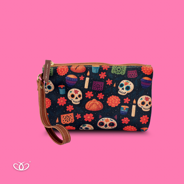 COSMETIQUERA ASA PIEL CALAVERAS Y PAN DE MUERTO