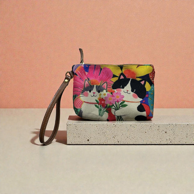 COSMETIQUERA ASA PIEL GATOS Y FLORES