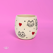 VASO GATOS MAS CAFE BOLA CH