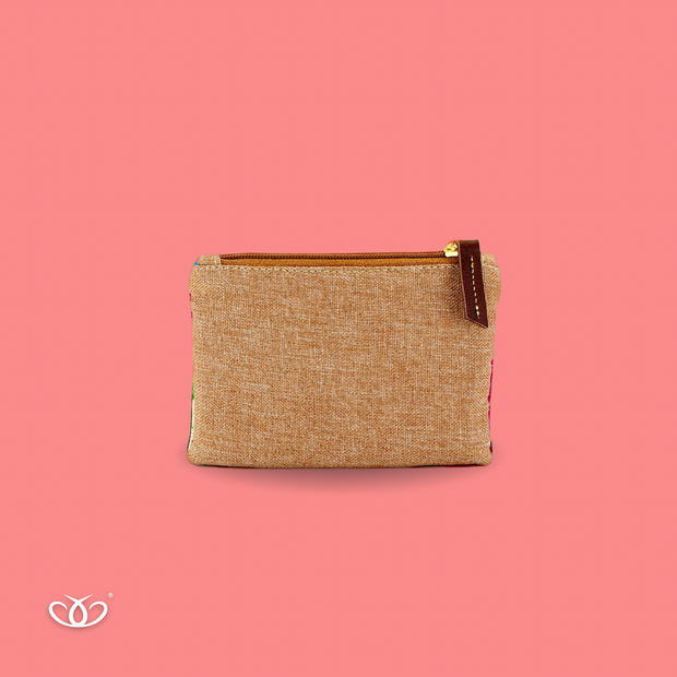 MONEDERO CON PIEL OTOMI NEGRO
