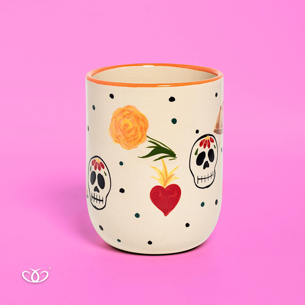 VASO ALTO OFRENDAS NARANJA
