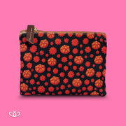 MONEDERO CON PIEL PAN Y FLORES DE CEMPASUCHIL