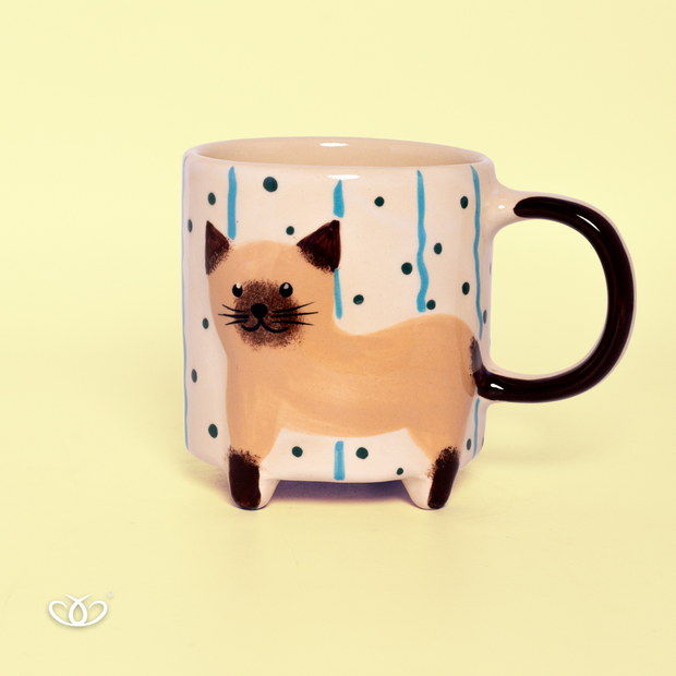 TAZA GATO PATITAS ALTA SIAMES