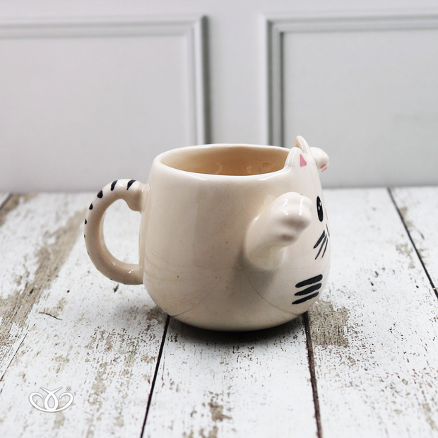 TAZA GATO MANITAS RAYAS 300 ml