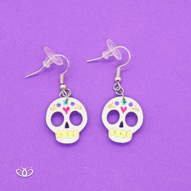 ARETES CALAVERAS COLORES