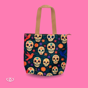 BOLSO TOTEM ILUSTRADO CALAVERAS