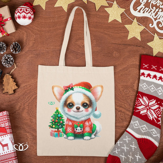 BOLSO LIGERO PERRO CHIHUAHUA NAVIDEÑO