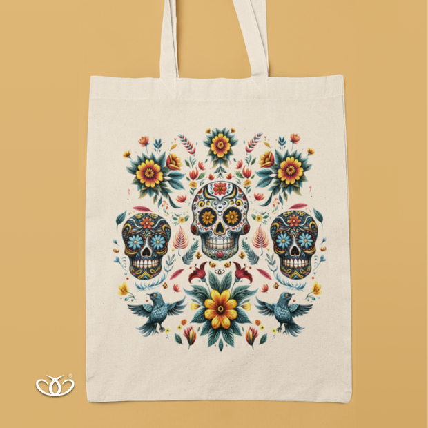 BOLSO LIGERO CALAVERAS FLORES