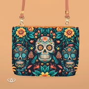 BOLSO TURRÓN CALAVERAS Y FLORES