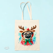 BOLSO LIGERO PERRO BULLDOG NAVIDEÑO