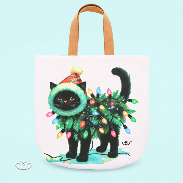 BOLSO ECOLÓGICO GATO TRAJE ÁRBOL DE NAVIDAD