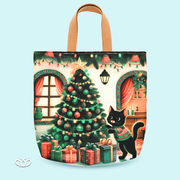 BOLSO ECOLÓGICO GATO ARBOL DE NAVIDAD