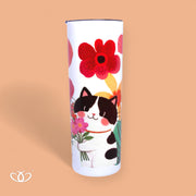 TERMO GATOS Y FLORES