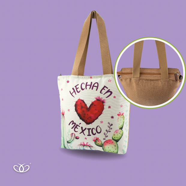 BOLSO TOTEM ILUSTRADO HECHA EN MEXICO