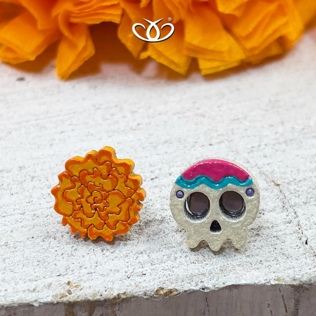 ARETE FLOR Y CALAVERA