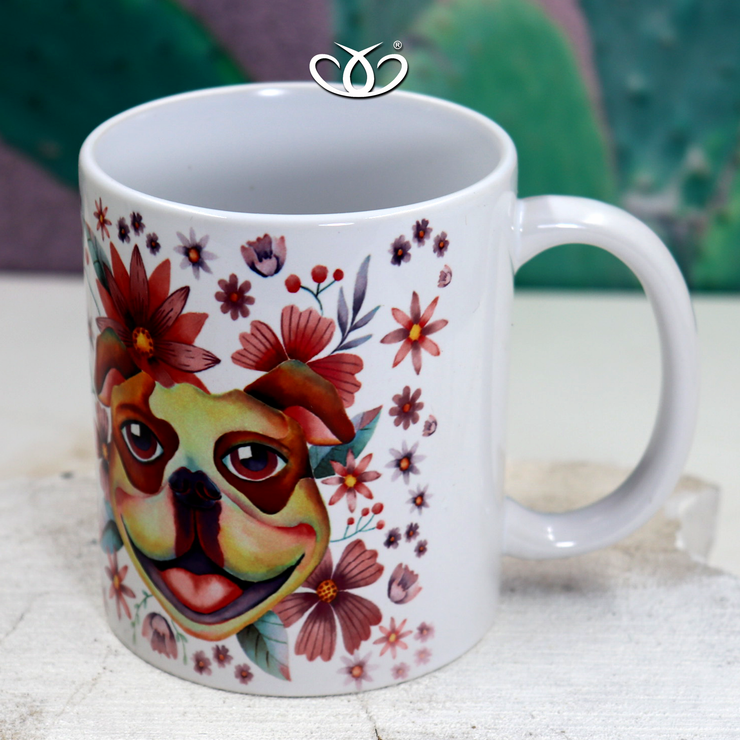 TAZA SUBLIMADA PERRO BULLDOG