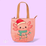 BOLSO ECOLOGICO TOTEM ILUSTRADO AJOLOTE NAVIDAD