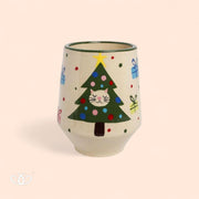 VASO CONICO CH GATO PINO NAVIDAD