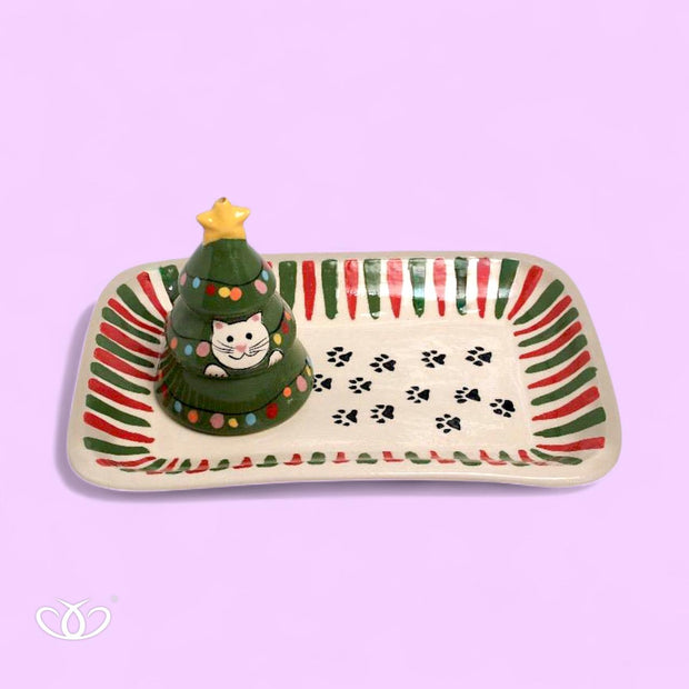 ALHAJERO PORTA INCIENSO GATO PINO