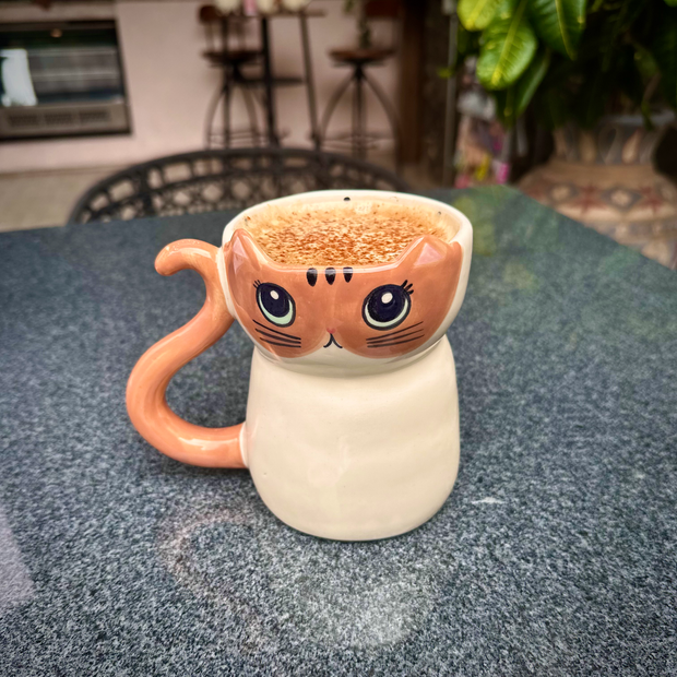 TAZA TARRO GATO MANCHAS CAFÉ 500 ml