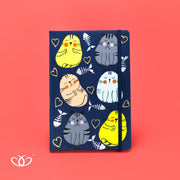 LIBRETA GATOS COLORES PINTADA GRANDE
