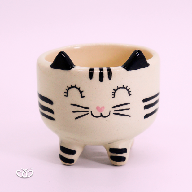 MACETA GATO TIGRE MINI