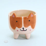 MACETA PATITAS PERRO CORGI MINI