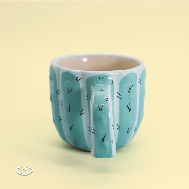 TAZA CACTUS TURQUESA 200ml