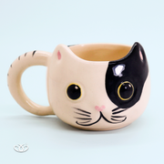 TAZA GATO MANCHA NEGRA OREJITAS 350 ml