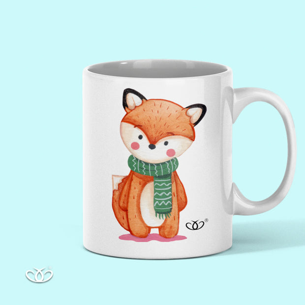 TAZA ILUSTRADA ANIMALITOS NAVIDEÑOS 300 ml