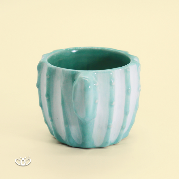 TAZA MINI CACTUS AQUA/TURQUESA 125 ml