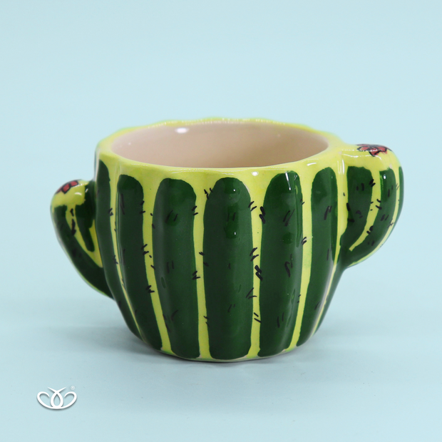 TAZA MINI CACTUS VERDE LIMÓN 125 ML