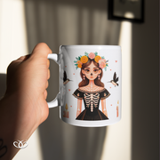 TAZA ILUSTRADA CATRINA COLIBRIES 300 ml