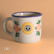 TAZA POCILLO CALAVERAS FLORES 300 ml