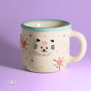 TAZA POCILLO GATO CORAZÓN 300 ml