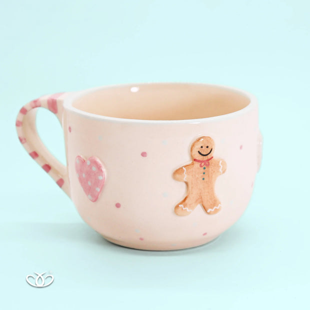 TAZA CHOCOLATERA MUÑECO JENGIBRE NAVIDAD 600 ml