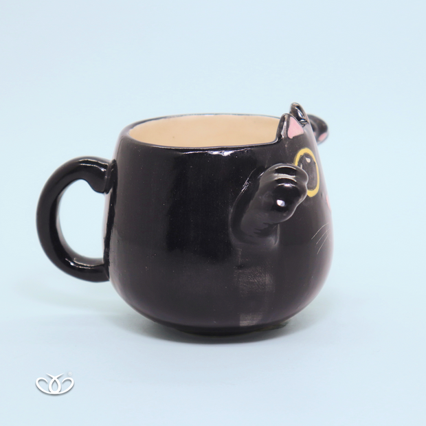 TAZA GATO MANITAS NEGRO 300 ml