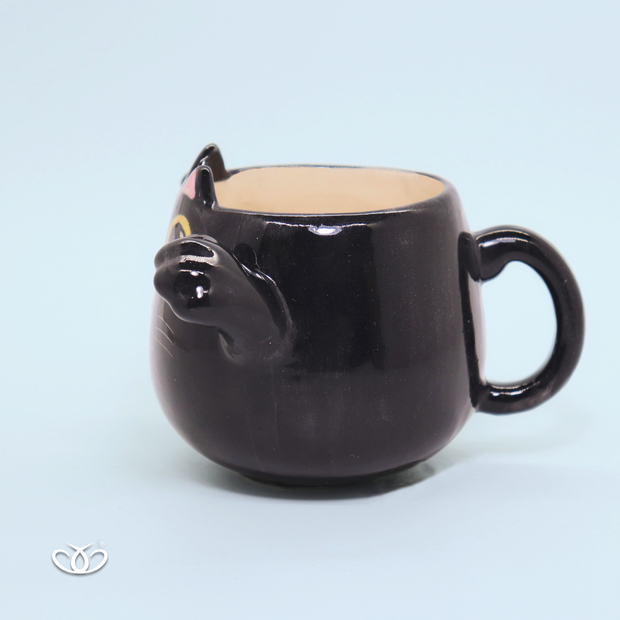 TAZA GATO MANITAS NEGRO 300 ml