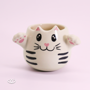 TAZA GATO MANITAS RAYAS 300 ml